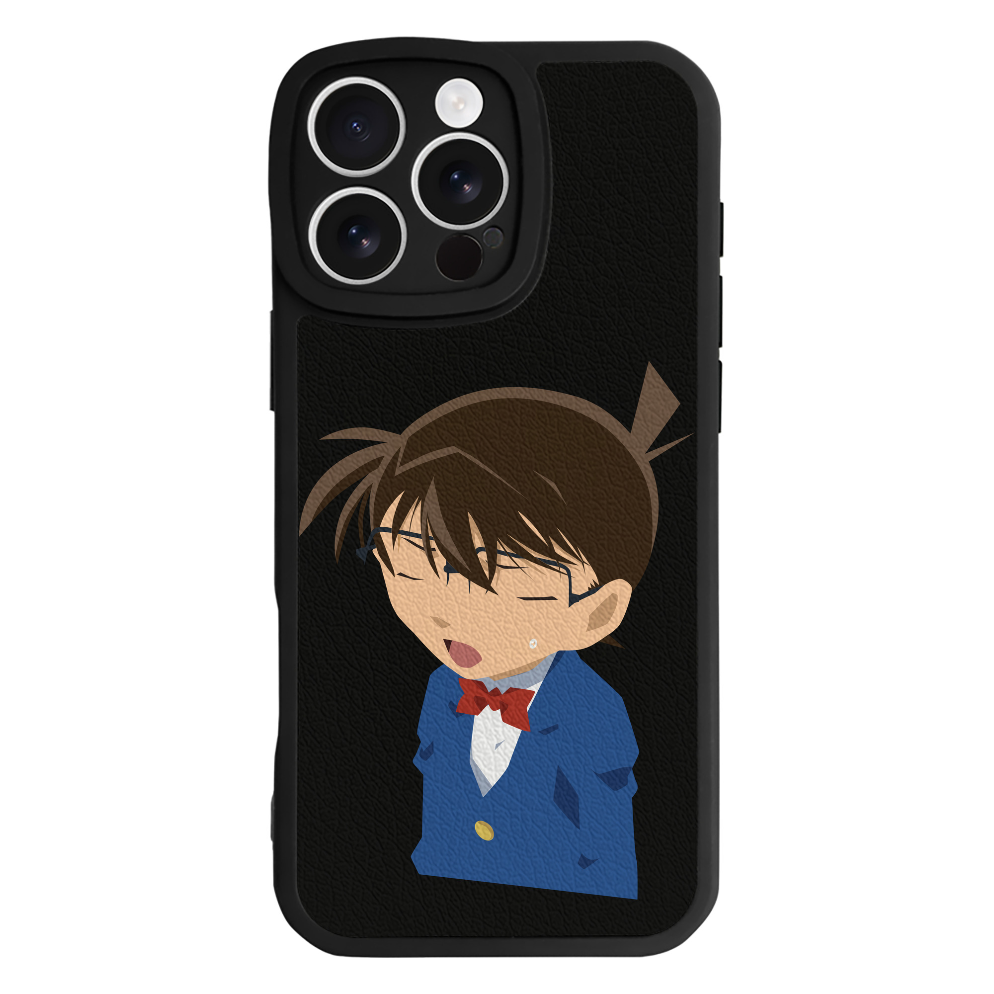 （画像用） 名探偵コナン 江戸川 コナン Detective Conan Conan Edogawa 【iPhone 16シリーズ対応】シリコンスマホケース（レザー調） 材質：シリコン